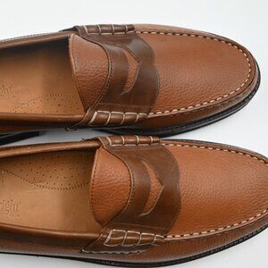 NEW E.T Wright Two Tone Penny Loafers Brown Mens Shoes 12D Made in USA